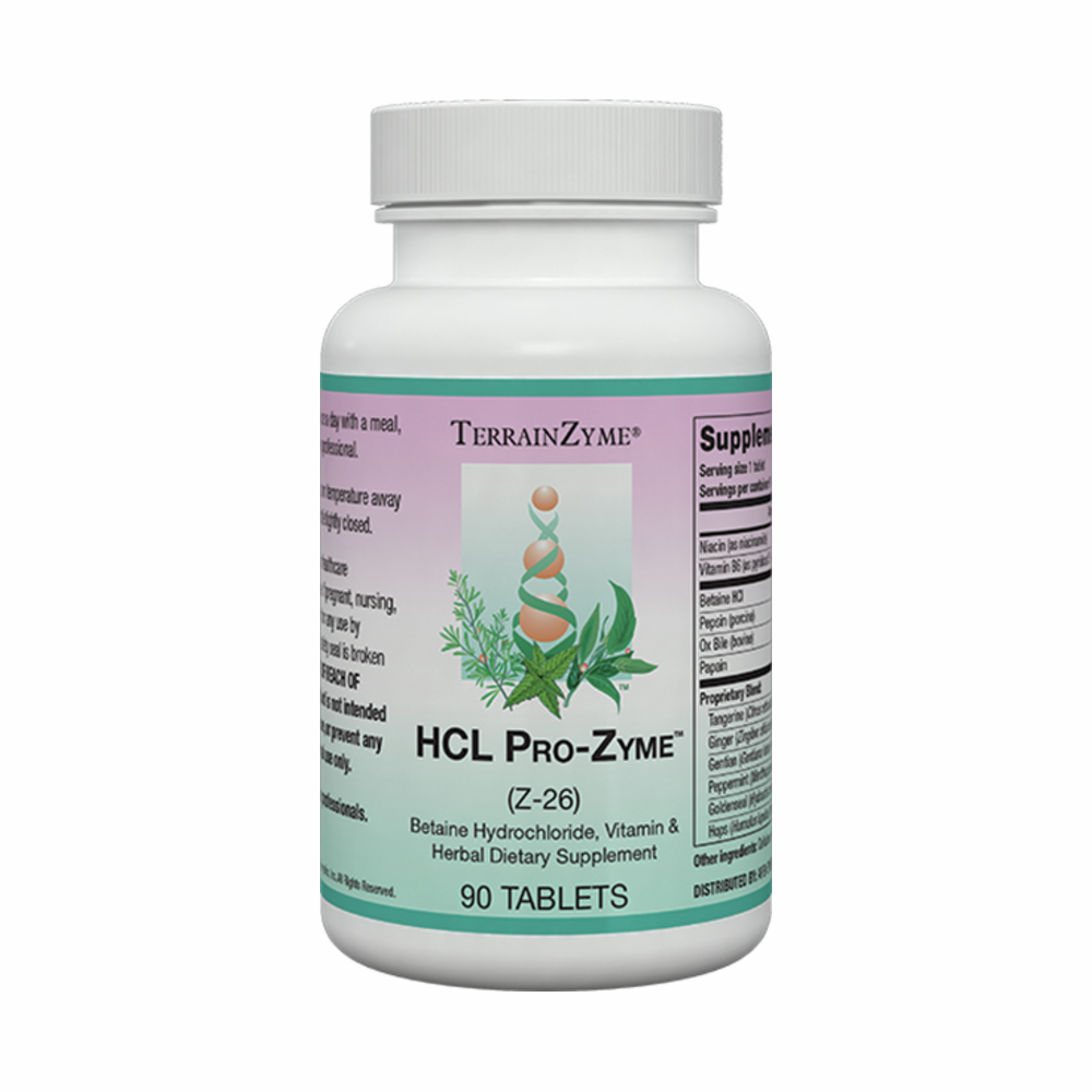 HCL Pro Zyme (Z26) - 90 Tablets - TerrainZyme | Amrita Nutrition