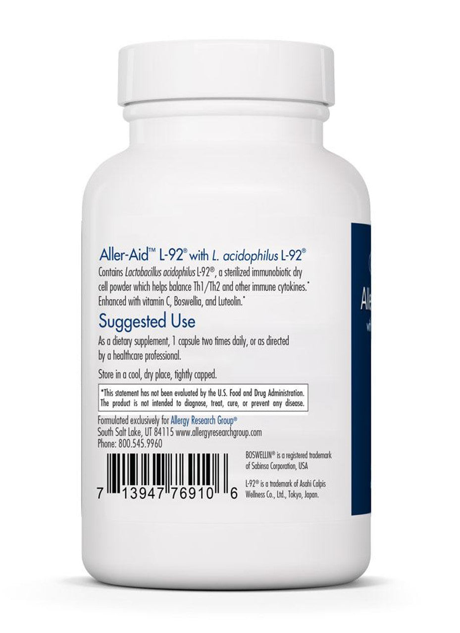 Aller Aid L92 - 60 Capsules | Allergy Research Group