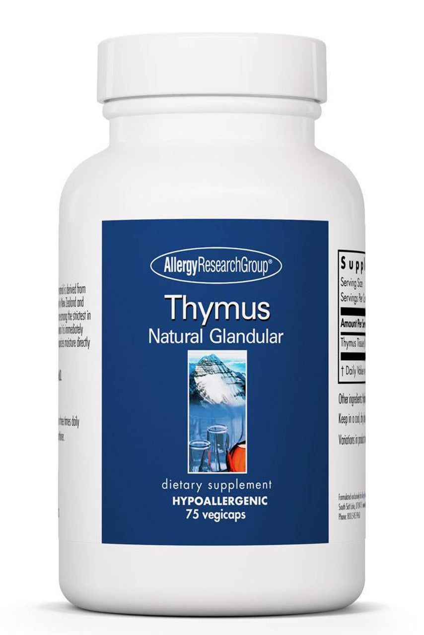 Thymus Natural Glandular 500mg - 75 Capsules | Allergy Research Group