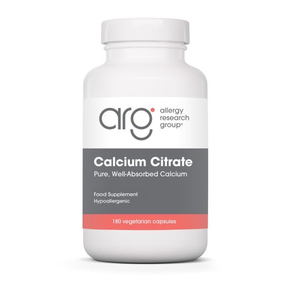 Calcium Citrate - 180 Capsules | Allergy Research Group