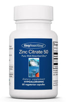 Zinc Citrate 50 - 60 Capsules | Allergy Research Group