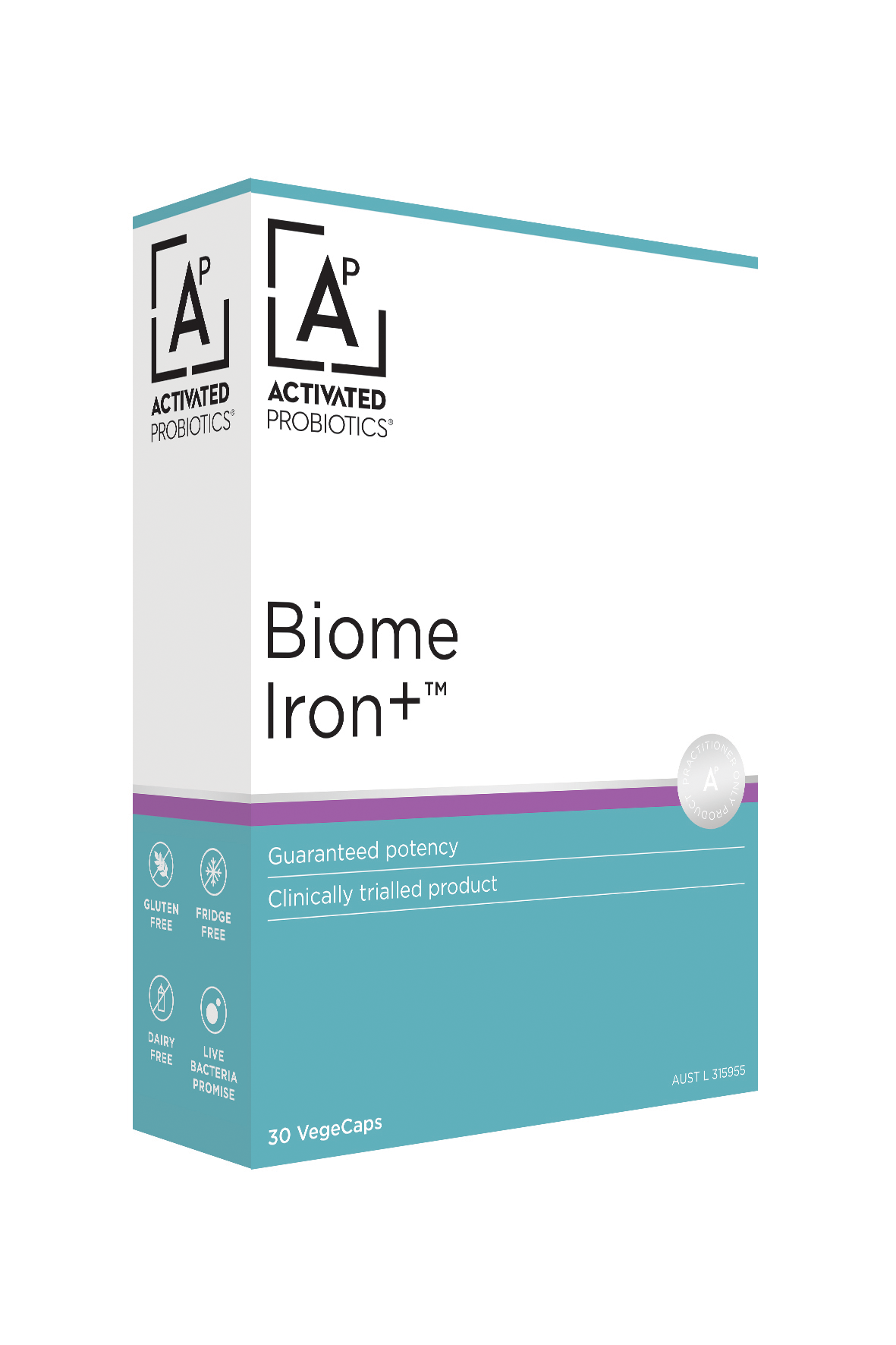 Biome Iron+ Probiotic - 30 Capsules | Activated Probiotics
