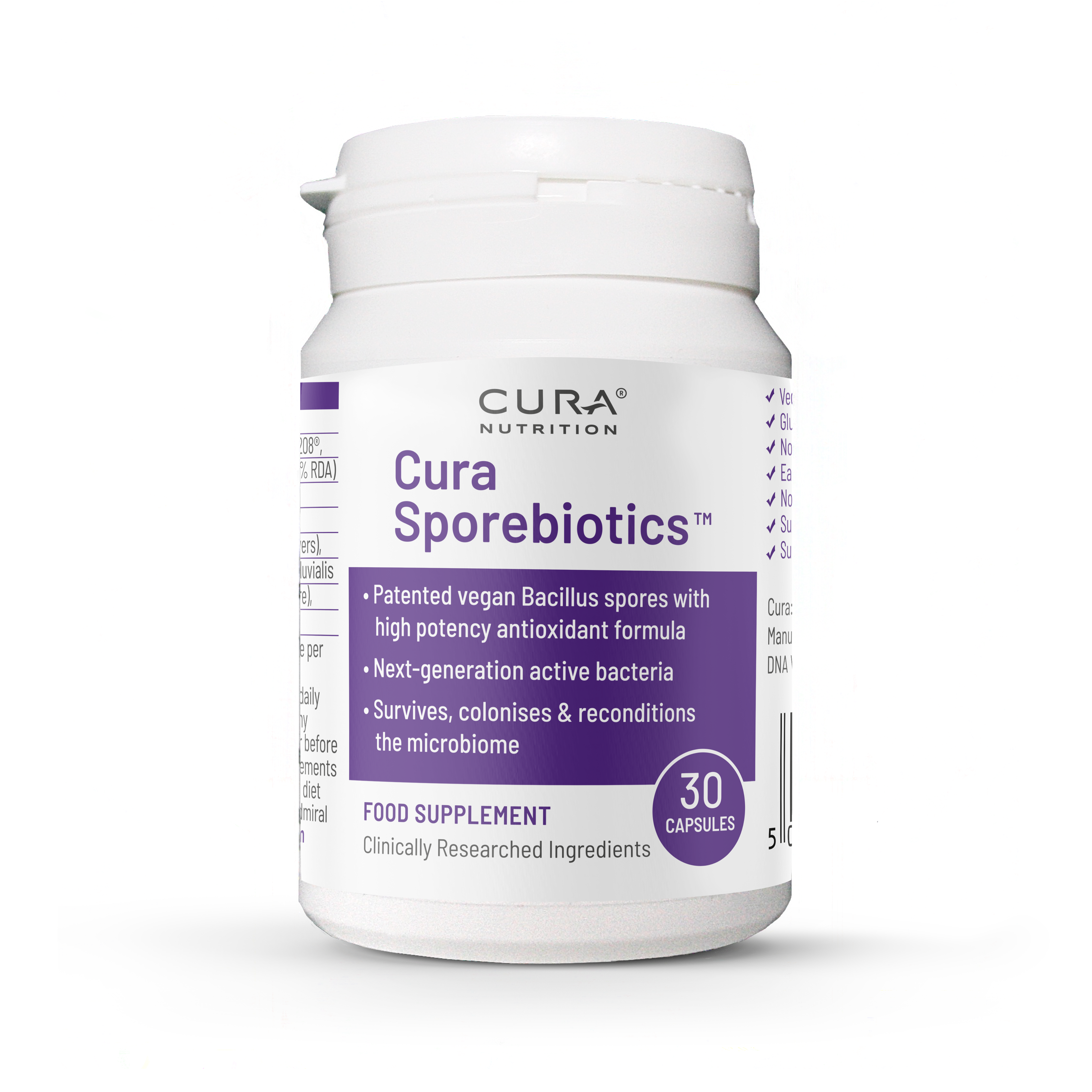 Cura Sporebiotics - 30 Capsules | Cura Nutrition