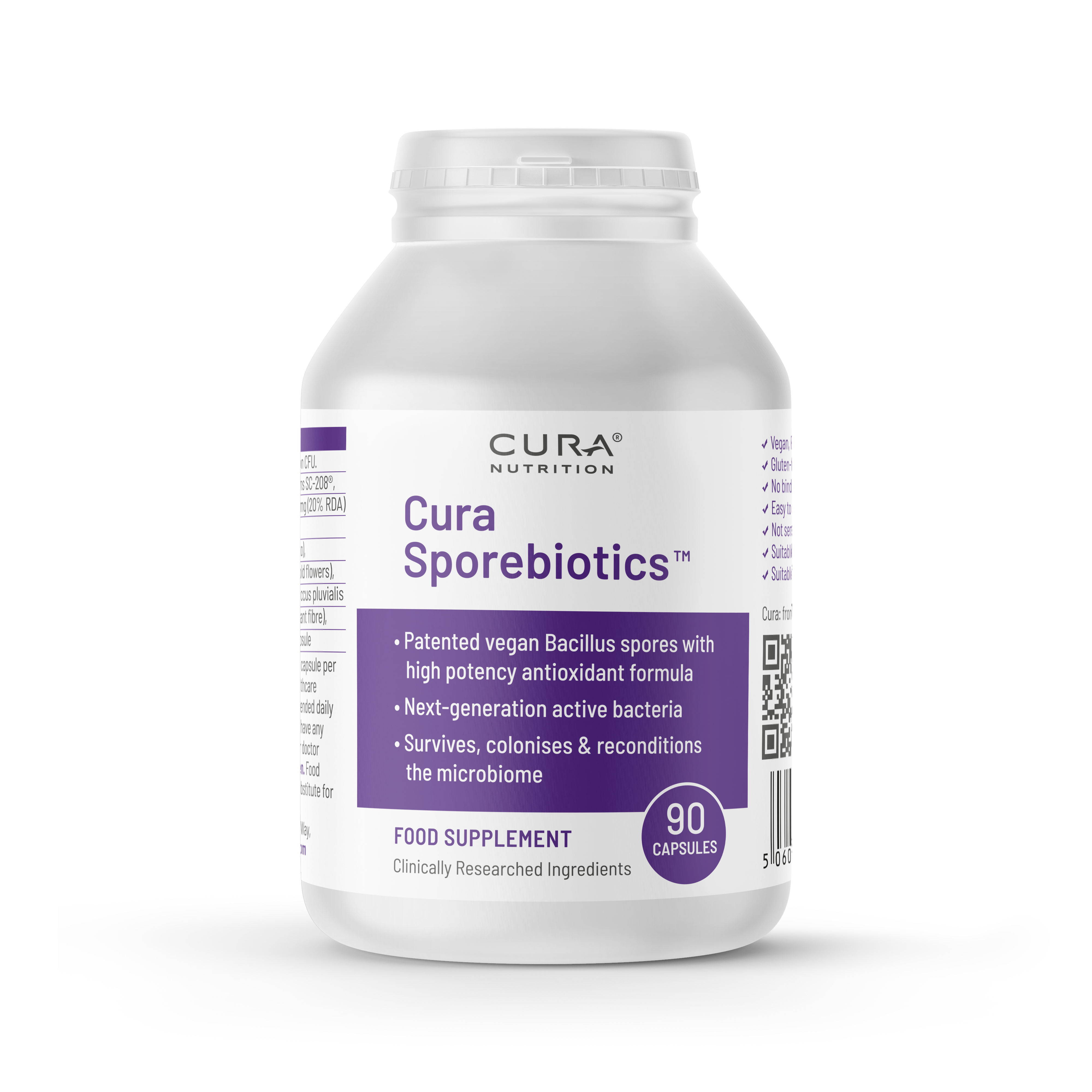 Cura Sporebiotics - 90 Capsules | Cura Nutrition
