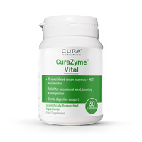 CuraZyme Vital - Gentle Digestive Relief - 30 Capsules | Cura Nutrition