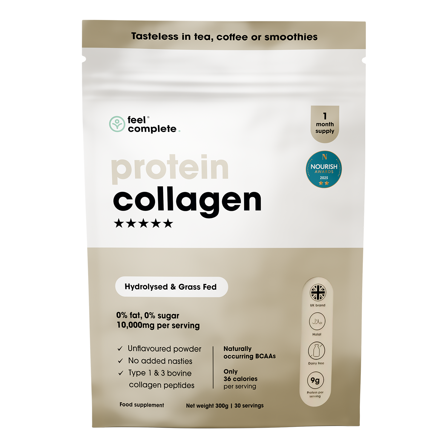Protein Collagen - Grass Fed Collagen Peptides - 300g | Feel Complete