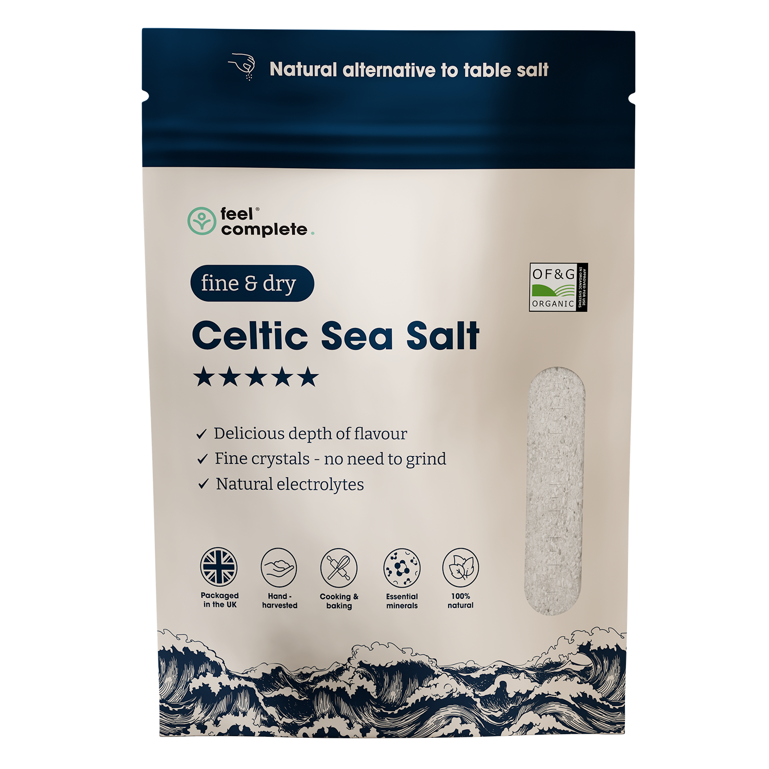 Celtic Sea Salt - Fine & Dry -  400g | Feel Complete