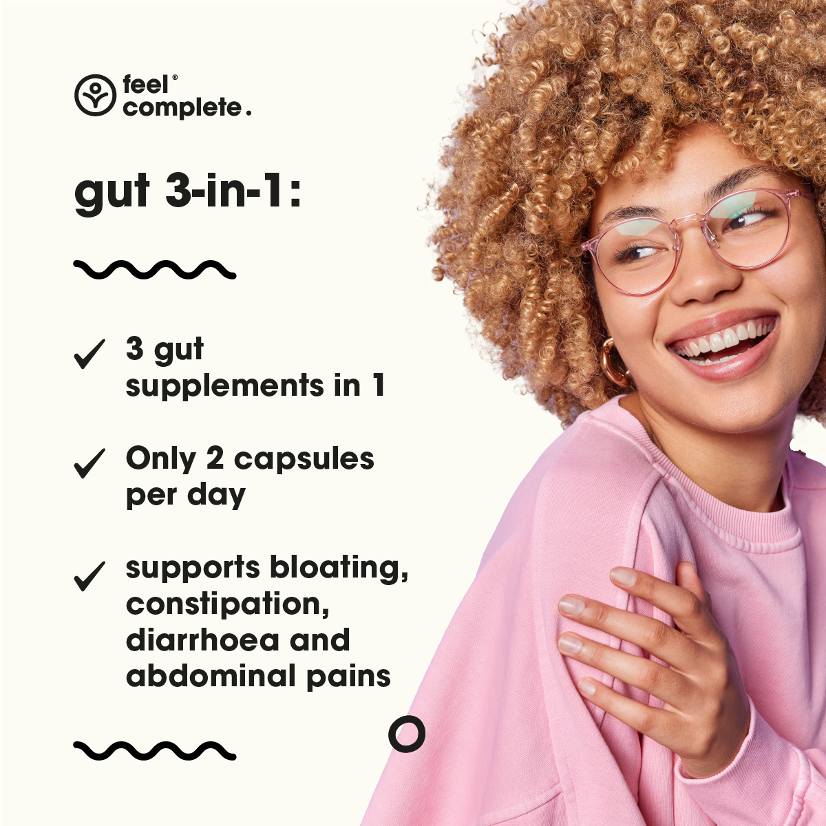 Gut 3-in-1 - 60 Capsules | Feel Complete