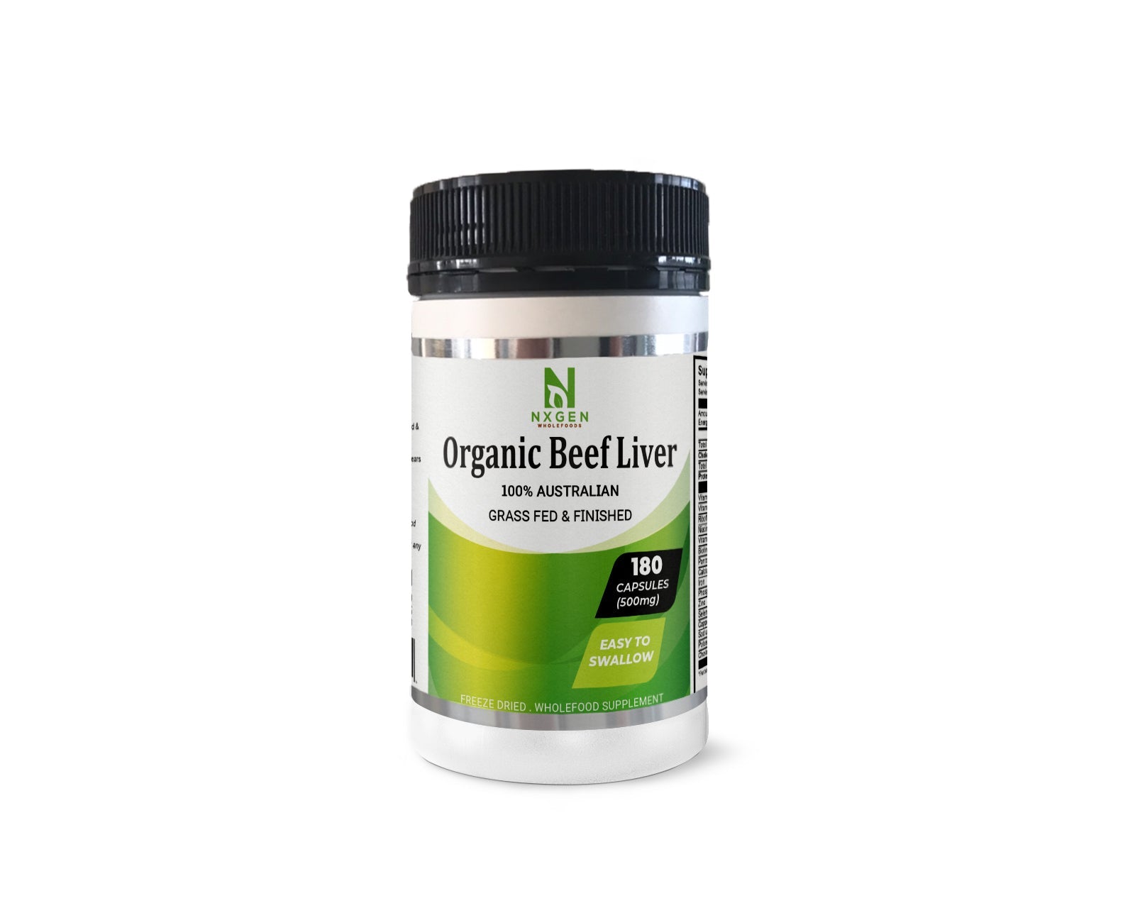 Grass Fed Beef Liver 500mg - 180 Capsules | NXGEN Wholefoods