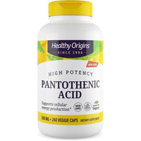 Pantothenic Acid 500mg - 240 Capsules | Healthy Origins