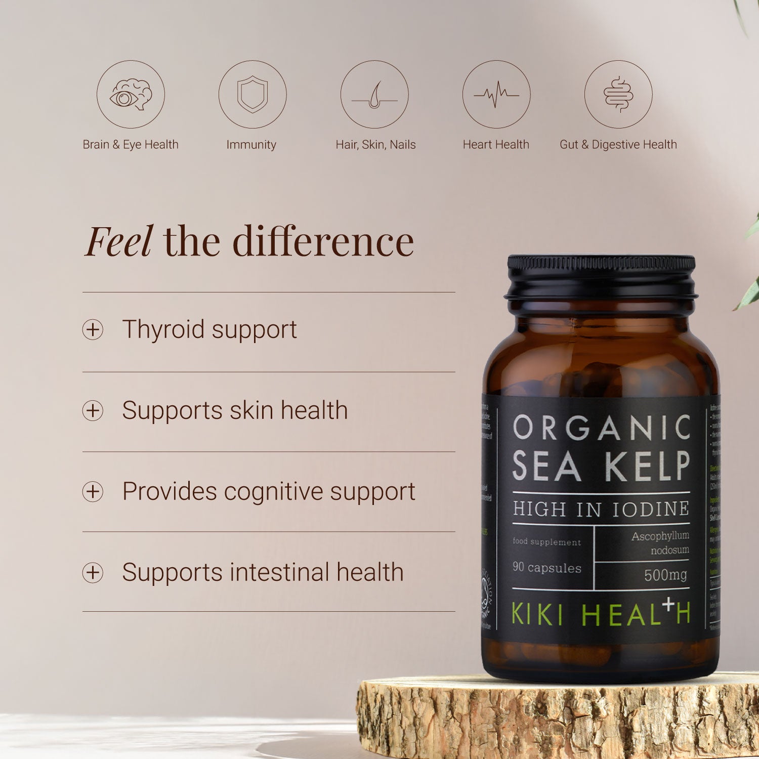 Organic Sea Kelp - 90 Capsules | KIKI Health