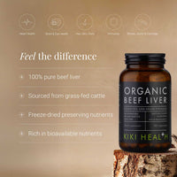 Organic Beef Liver 100% Grass-Fed - 180 Capsules | KIKI Health