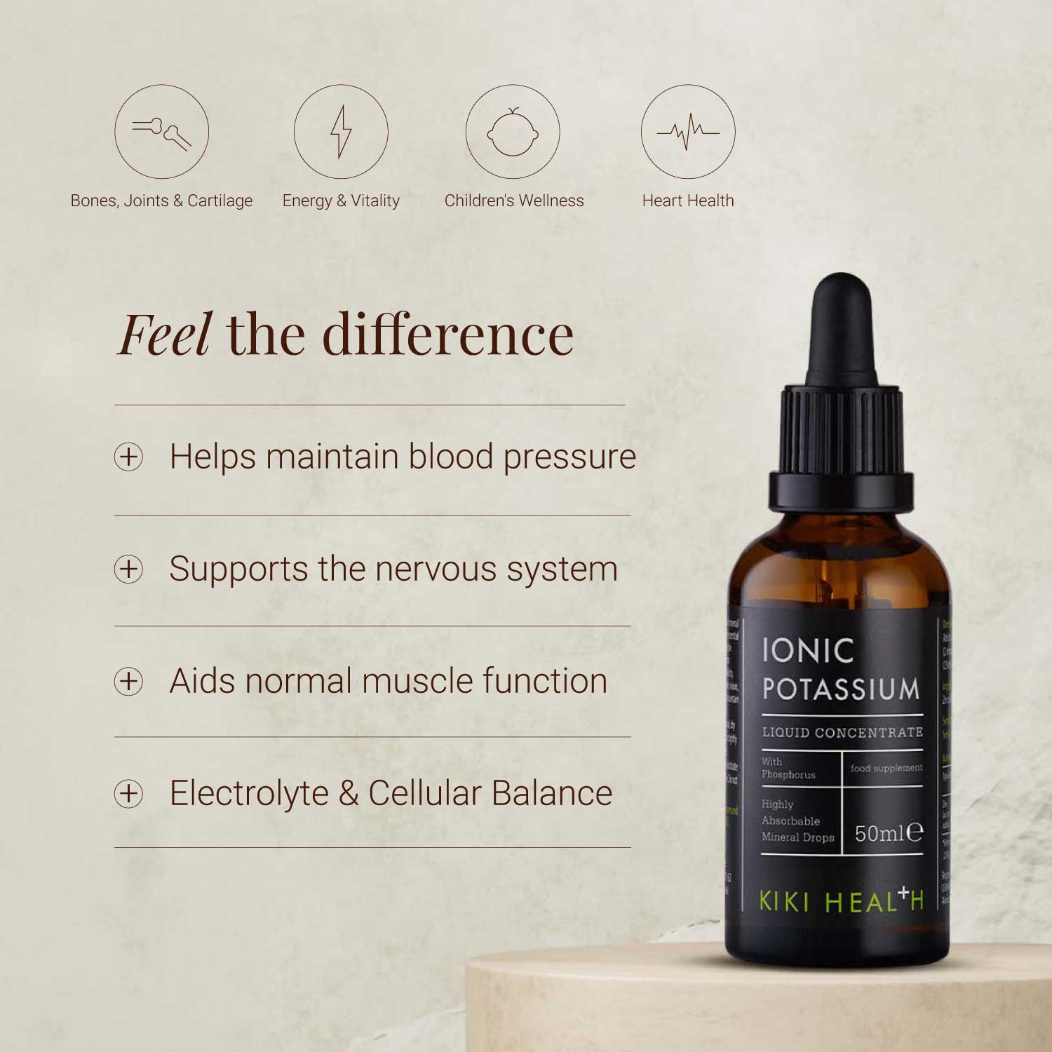 Ionic Potassium Liquid Concentrate - 50ml | KIKI Health