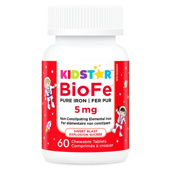 BioFe Pure Iron Chewables (Sweet Blast) - 60 Tablets | KidStar Nutrients