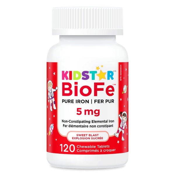 BioFe Pure Iron Chewables (Sweet Blast) - 120 Tablets | KidStar Nutrients