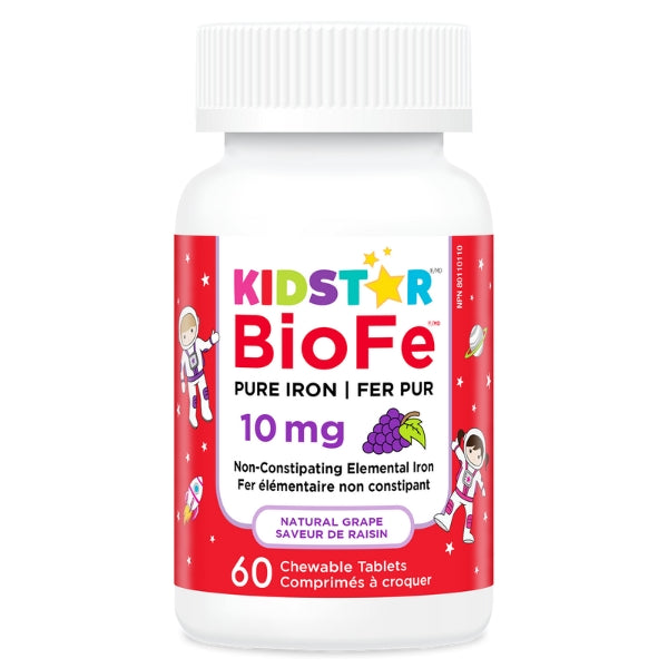 BioFe Pure Iron Chewables (Grape) - 60 Tablets | KidStar Nutrients