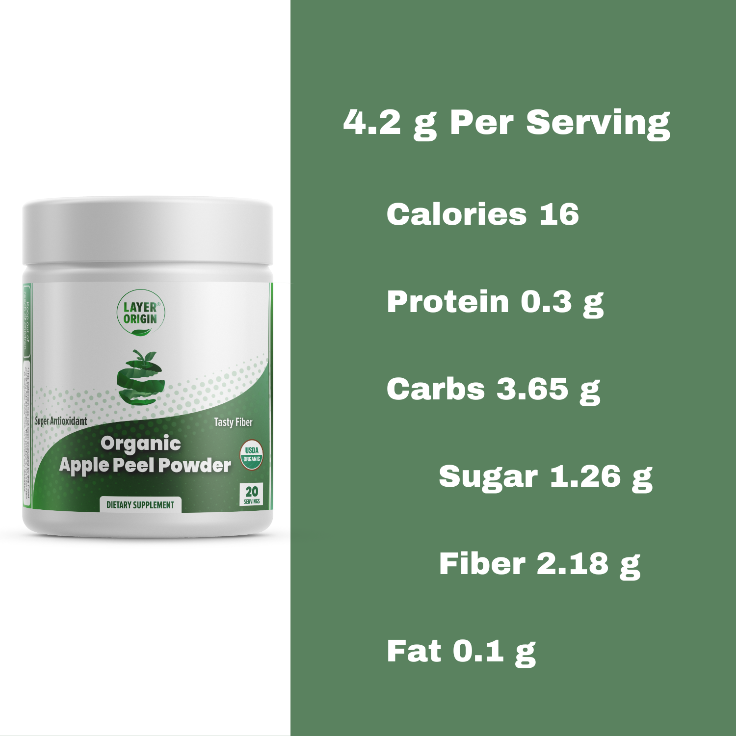 Organic Apple Peel Powder - 20 Servings | Layer Origin