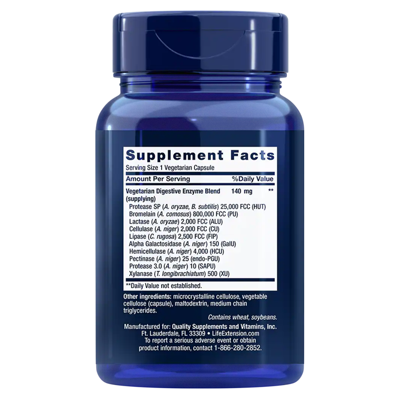 Enhanced Super Digestive Enzymes - 60 Capsules | Life Extension