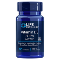 Vitamin D3 25mcg (1,000 IU) - 90 Softgels | Life Extension