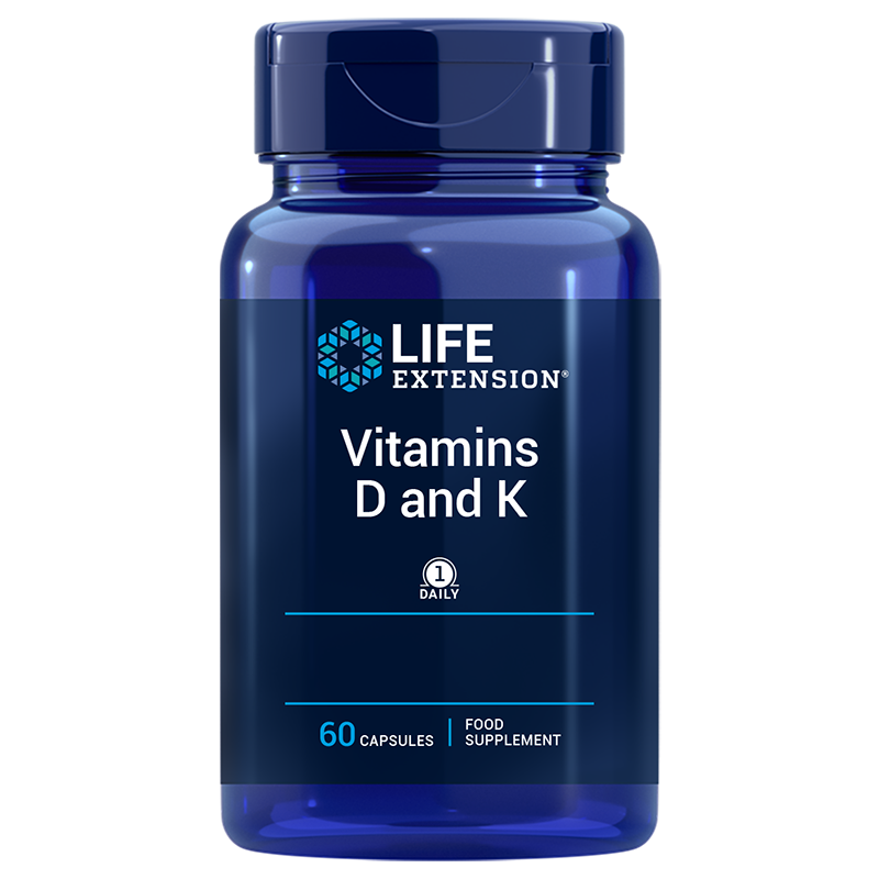 Vitamins D and K - 60 Capsules | Life Extension