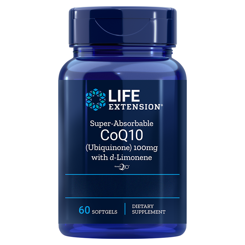 Super-Absorbable CoQ10 100mg with d-Limonene - 60 Softgels | Life Extension