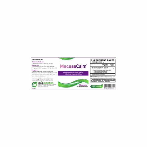 MucosaCalm - 90 capsules - Listen To Your Gut | Amrita Nutrition