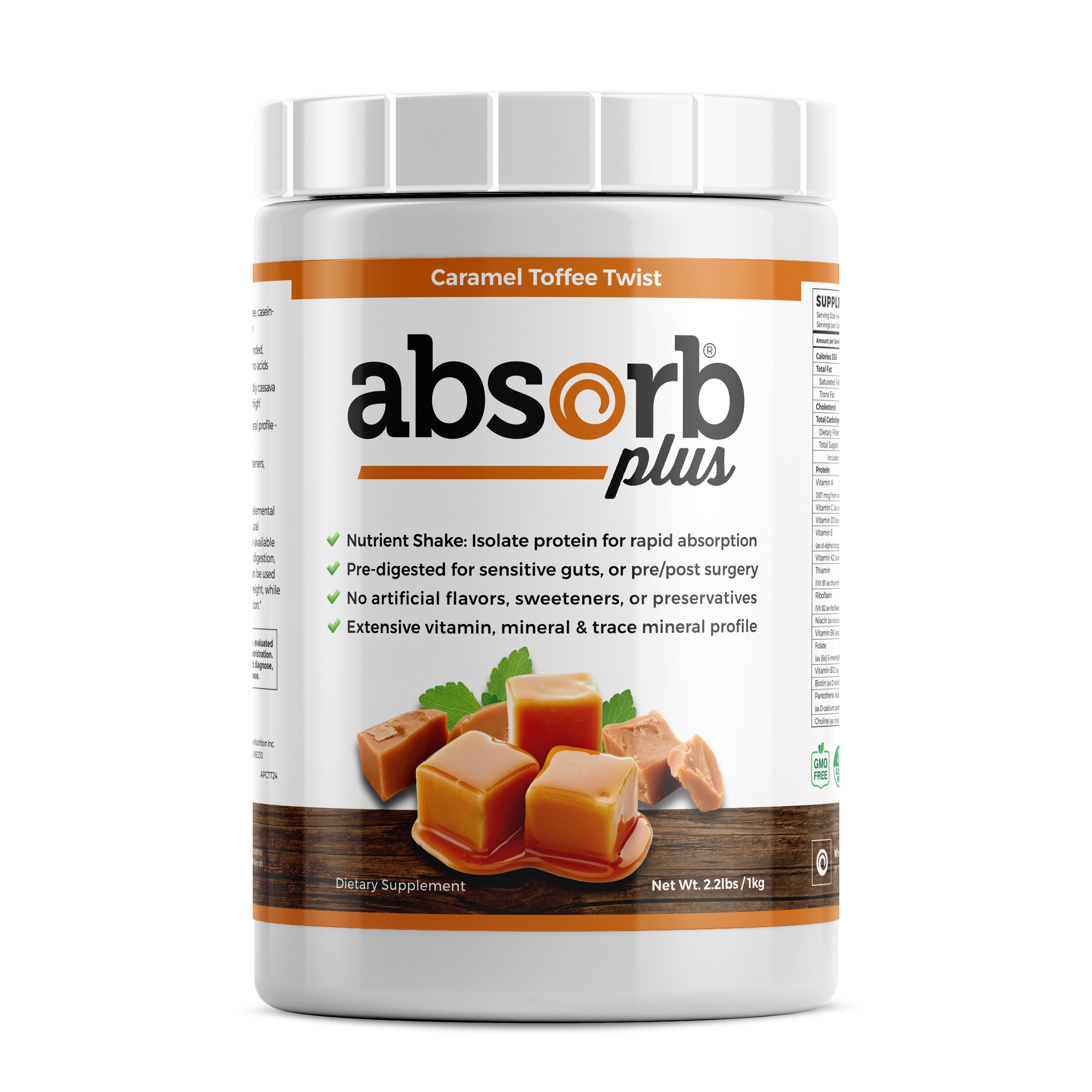 Absorb Plus Caramel Toffee Twist - 1kg | Imix Nutrition
