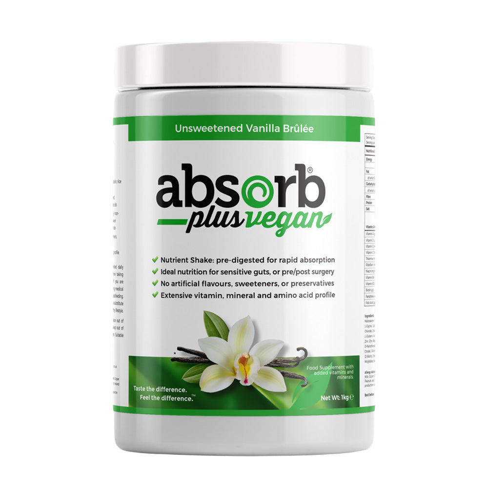 Absorb Plus Vegan Unsweetened Vanilla Brulee - 1kg | Imix Nutrition