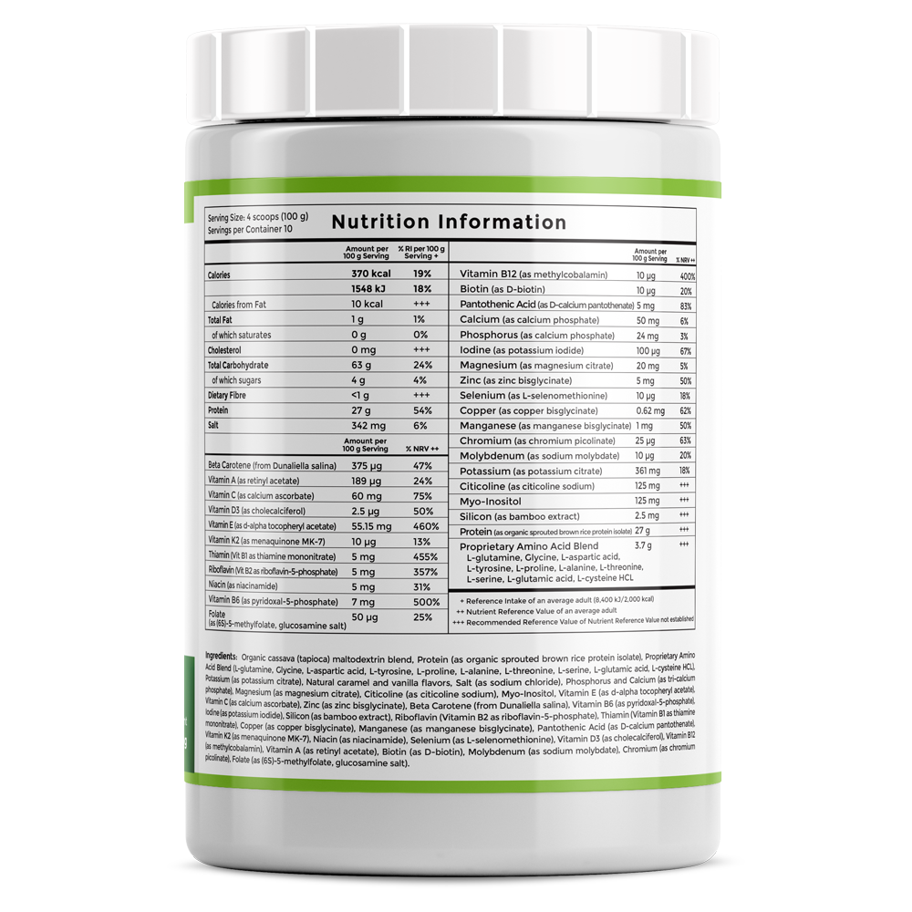 Absorb Element+ Vegan Unsweetened Vanilla Brulée - 1kg | Imix Nutrition