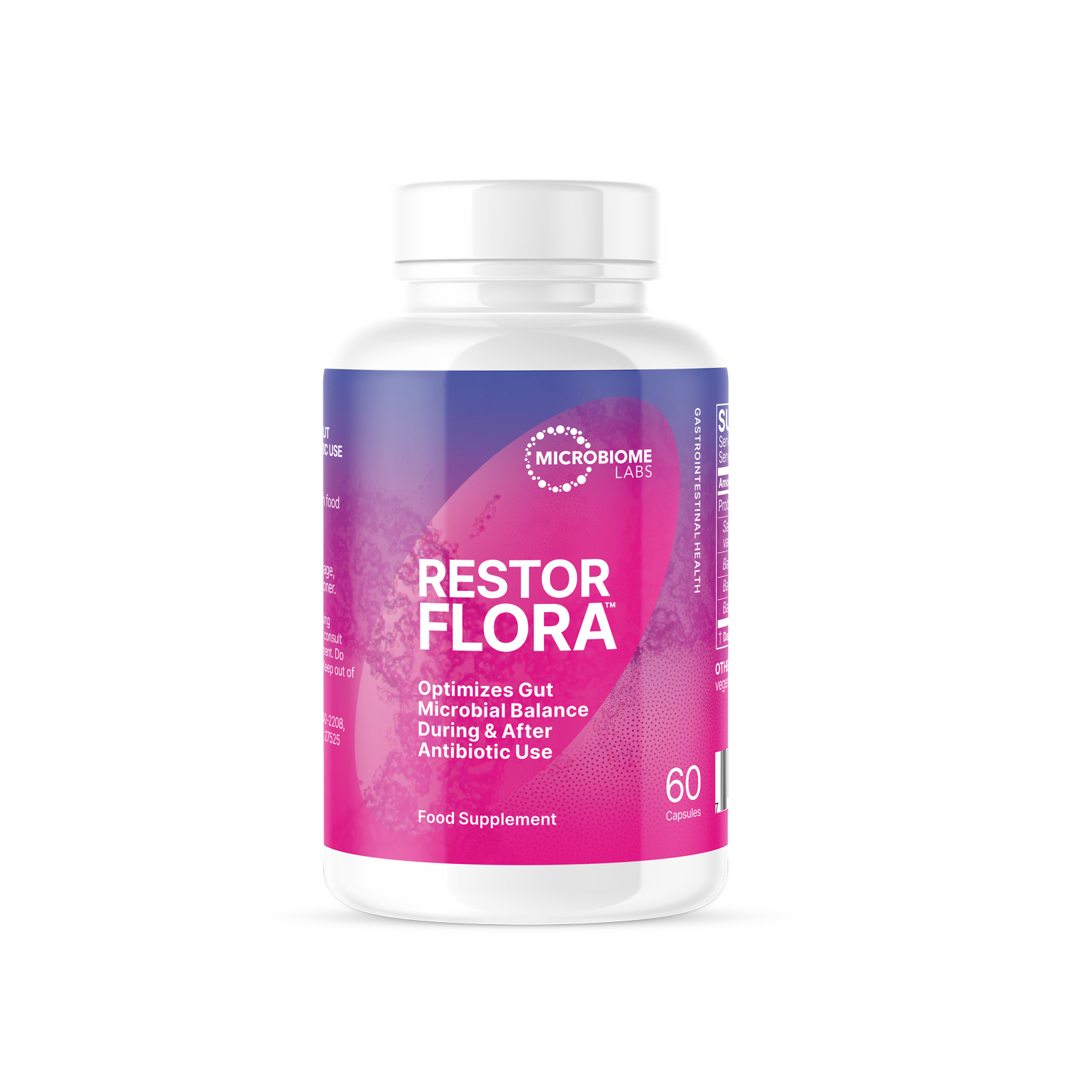 RestorFlora - 60 Capsules | Microbiome Labs