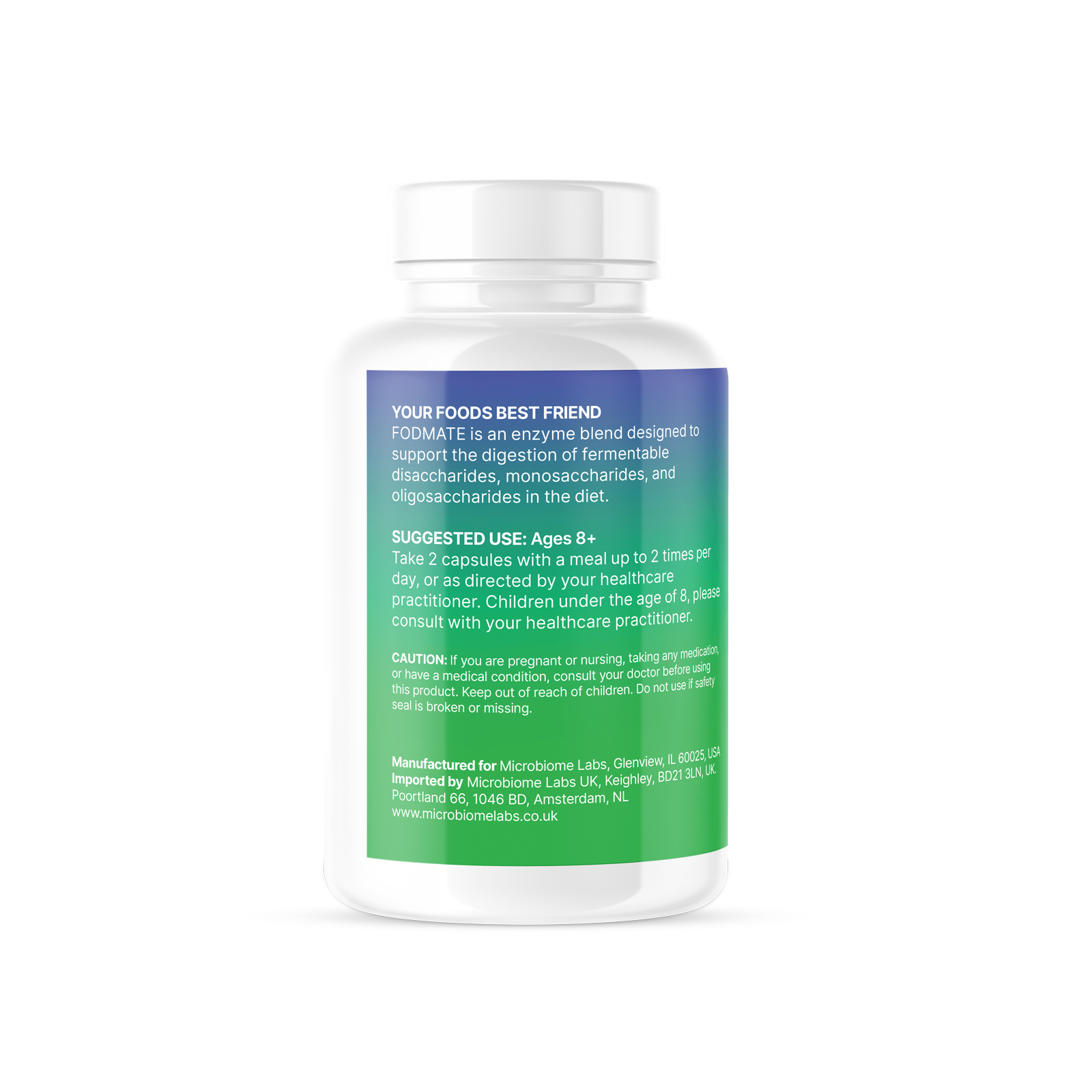 FODMATE - 120 Capsules | Microbiome Labs