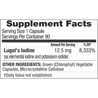 Lugol's Iodine - 90 Capsules | Mother Earth Labs