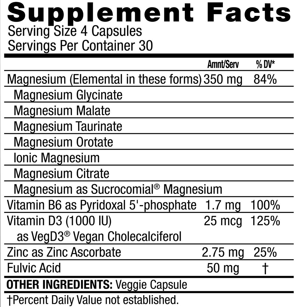 Magnesium ER - 120 Capsules | Mother Earth Labs