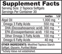 Algal Omega - 60 Softgels | Mother Earth Labs