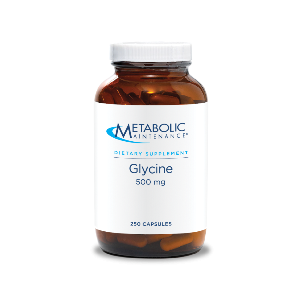 Glycine 500mg - 250 Capsules | Metabolic Maintenance