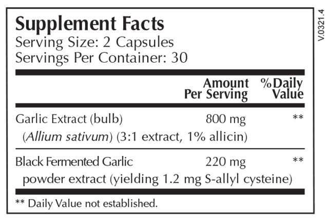 Garlic Select - 60 Capsules | Moss Nutrition