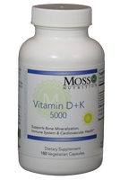 Vitamin D + K 5000 - 180 Capsules | Moss Nutrition