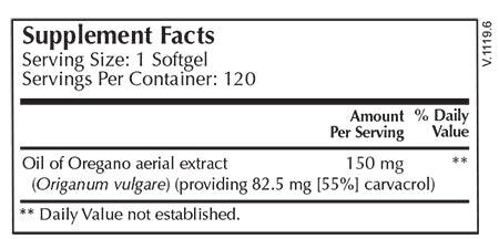 Oil of Oregano 150mg - 120 Softgels | Moss Nutrition