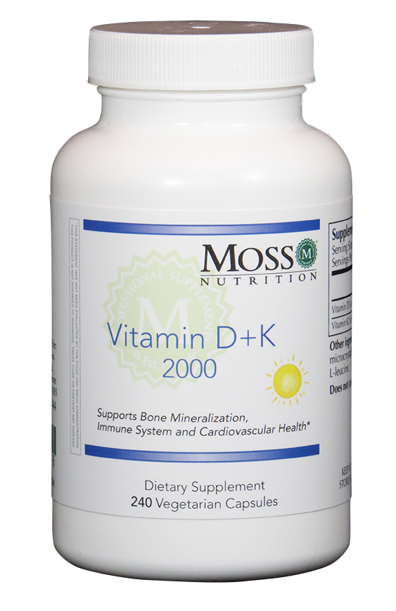 Vitamin D + K 2000 - 240 Capsules | Moss Nutrition
