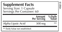 Lipoic Acid 300mg - 60 Capsules | Moss Nutrition