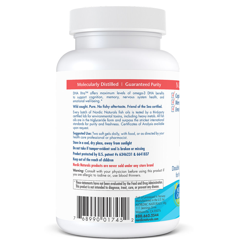 DHA Xtra 1660mg (Strawberry Flavour) - 60 Softgels | Nordic Naturals