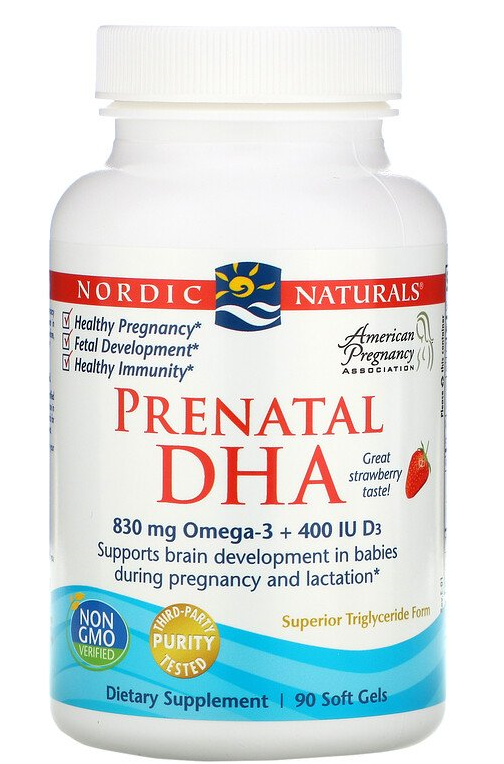 DHA 830mg (Strawberry Flavour) - 90 Softgels | Nordic Naturals