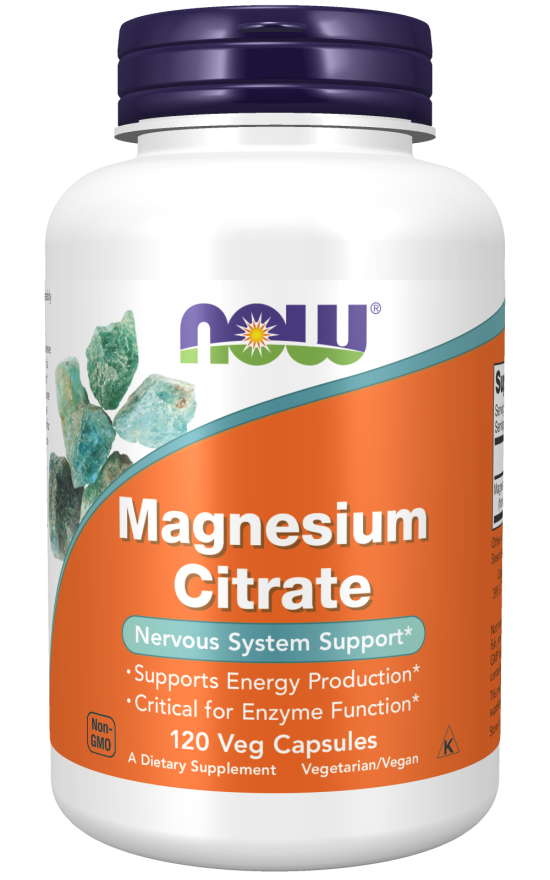 Magnesium Citrate - 120 Capsules | NOW Foods