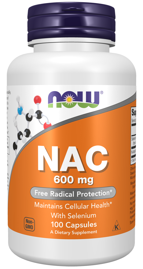NAC 600mg with Selenium - 100 Capsules | NOW Foods