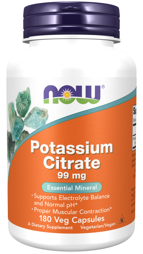 Potassium Citrate 99mg - 180 Capsules | NOW Foods