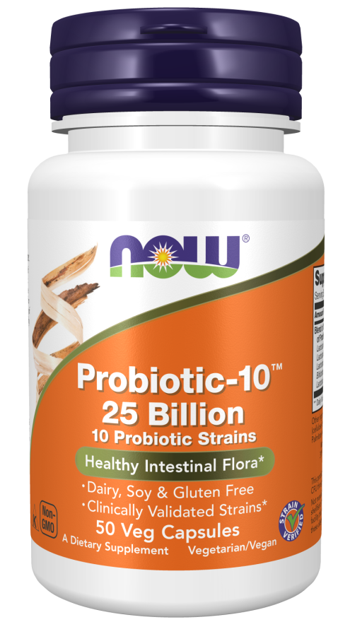 Probiotic 10 25 Billion - 50 Capsules | NOW Foods