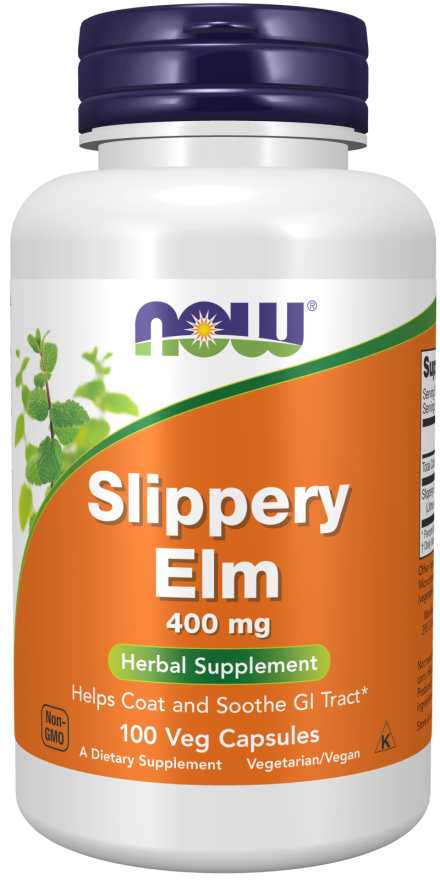Slippery Elm 400mg - 100 Capsules | NOW Foods