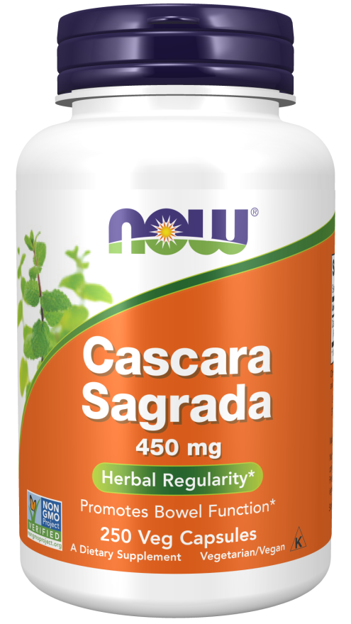 Cascara Sagrada 450 mg - 250 Capsules | NOW Foods