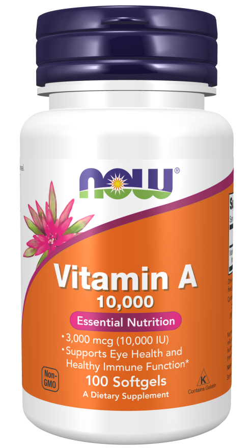 Vitamin A 10,000IU - 100 Softgels | NOW Foods