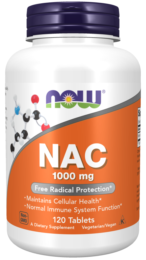 NAC (N-Acetyl-L-Cysteine) 1000 mg - 120 Tablets | NOW Foods